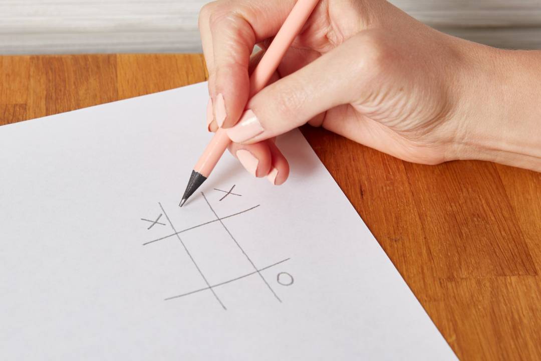 Tic-Tac-Toe Game On Paper